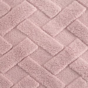 Design 91 Koc CARO 150x200 pudrowy róż mikroflano jodełka 340gsm 5