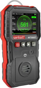 Wintact Detektor miernik dwutlenku węgla stężenia czujnik CO2 z datą alarmem i TEMP 4