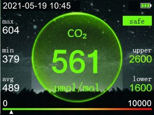 Wintact Detektor miernik dwutlenku węgla stężenia czujnik CO2 z datą alarmem i TEMP 9