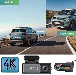 Wideorejestrator Diaway Kamera Wideorejestrator Samochodowa 4K GPS + Tylna Kamera Rejstrator WiFi HD 13