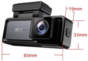 Wideorejestrator Diaway Kamera Wideorejestrator Samochodowa 4K GPS + Tylna Kamera Rejstrator WiFi HD 18