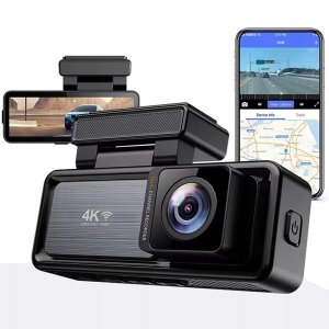 Wideorejestrator Diaway Kamera Wideorejestrator Samochodowa 4K GPS + Tylna Kamera Rejstrator WiFi HD 2