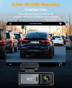 Wideorejestrator Diaway Kamera Wideorejestrator Samochodowa 4K GPS + Tylna Kamera Rejstrator WiFi HD 3