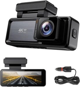 Wideorejestrator Diaway Kamera Wideorejestrator Samochodowa 4K GPS + Tylna Kamera Rejstrator WiFi HD 4