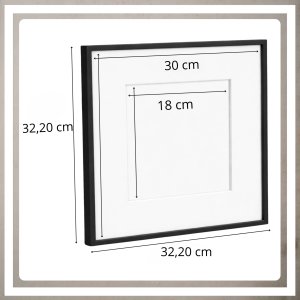 Ramka Lumarko 30x30 cm na zdjęcia plakaty puzzle kwadratowa z passe partout plexsi 6