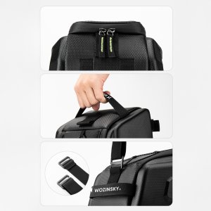 Wozinsky Sakwa torba rowerowa o sztywnej konstrukcji na bagażnik 9l - czarna Sakwa torba rowerowa o sztywnej konstrukcji na bagażnik 9l - czarna (5907769380570) 5
