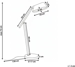 Lampka biurkowa Beliani czarna  (663410   Bel) 2