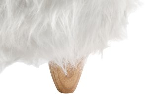 Beliani Pufa zwierzak Woolly Sztuczne futro Biały Nosorożec (669891 Bel) 5