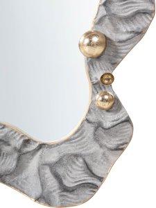 Lustro Beliani Lustro ścienne Linas 51 cm 67 cm Szary 6