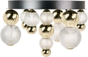 Lampa sufitowa Beliani Lampa sufitowa LED SORA Szkło Złoty 4