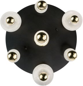 Lampa sufitowa Beliani Lampa sufitowa LED SORA Szkło Złoty 5