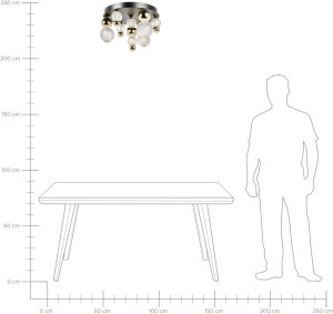 Lampa sufitowa Beliani Lampa sufitowa LED SORA Szkło Złoty 6