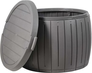 Skrzynia ogrodowa Beliani Skrzynia ogrodowa PRINOS 56 cm 56 cm Szary 4