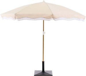 Beliani Parasol ogrodowy 232 cm SESTRIERE Beżowy 3