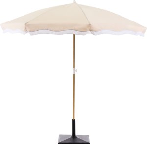 Beliani Parasol ogrodowy 232 cm SESTRIERE Beżowy 4