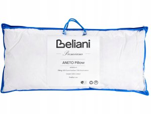 Beliani Poduszka ANETO Niska Kacze pióra i puch 40 x 80 cm Biały 5