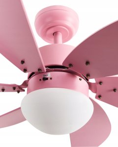 Wentylator Beliani Wentylator sufitowy z lampą LOGAR Z pilotem LED Różowy 5
