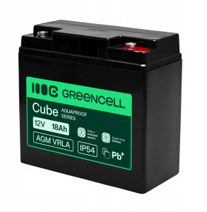 Green Cell AGM VRLA 12V 18Ah akumulator do kasy, zabawek, kamer (181x77x167mm) 2