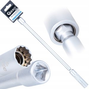 Geko Klucz cienkościenny z przegubem do świec 14mm 3/8" CrV (60) 6