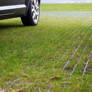 GardenPlus Kratka Trawnikowa Czarna Geokrata Parkingowa Ogrodowa 50x50x4cm 250T 10 szt 9