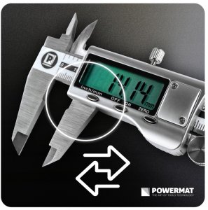 Powermat Suwmiarka cyfrowa LCD 150 MM 0,01 MM pomiar wewnętrzny zewnętrzny 2 baterie 2