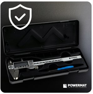 Powermat Suwmiarka cyfrowa LCD 150 MM 0,01 MM pomiar wewnętrzny zewnętrzny 2 baterie 4