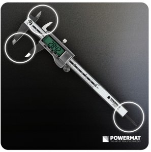 Powermat Suwmiarka cyfrowa LCD 150 MM 0,01 MM pomiar wewnętrzny zewnętrzny 2 baterie 5
