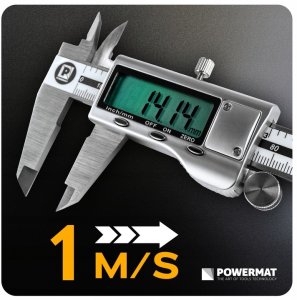Powermat Suwmiarka cyfrowa LCD 150 MM 0,01 MM pomiar wewnętrzny zewnętrzny 2 baterie 8