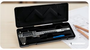 Powermat Suwmiarka cyfrowa LCD 150 MM 0,01 MM pomiar wewnętrzny zewnętrzny 2 baterie 9