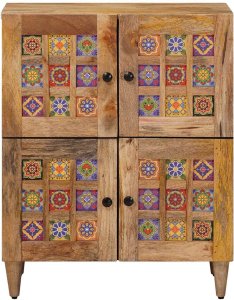vidaXL Bufet z drzwiami 60 x 33 x 75 cm Drewno z mango 3