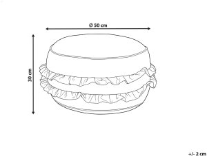 Beliani Pufa dla dzieci LADUREE Welur Brązowy (703821 Bel) 3