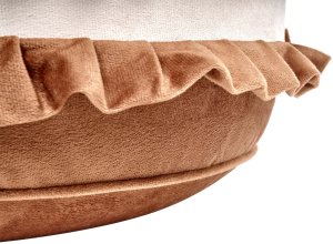 Beliani Pufa dla dzieci LADUREE Welur Brązowy (703821 Bel) 4