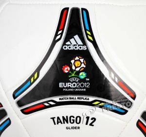 Adidas Piłka nożna EURO 2012 Tango 12 Glider 5 Adidas biały uniw ...