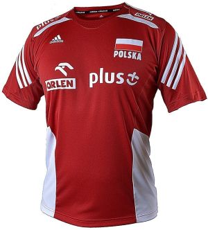 Adidas Koszulka kibica siatkarska F47510 Polska MT VB Jersey , czerwony, rozmiar L 1