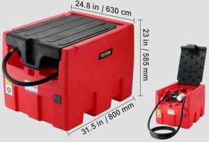 Lumarko Zbiornik paliwa 181,7L z pompą 12V mobilny tank do diesla i benzyny 2