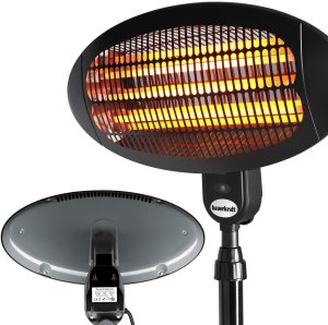 Bauerkraft Parasol ogrzewacz elektryczny promiennik tarasowy stojący wiszący 2000W 4