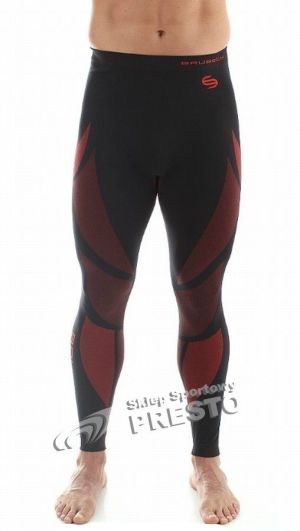 Brubeck Spodnie męskie Dry BodyGuard LE10810 czarno-czerwone r. S 1
