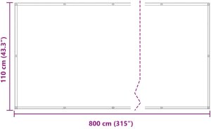 vidaXL vidaXL Ekran balkonowy Beżowy 110 x 800 cm Materiał Oxford 7