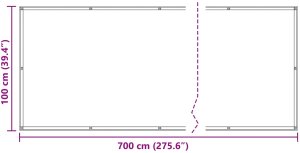 vidaXL vidaXL Ekran balkonowy Jasnoszary 100 x 700 cm Materiał Oxford 7