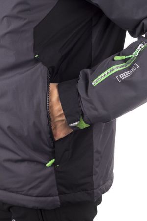 Kurtka narciarska męska Brugi Kurtka męska 4AKU 3.000 Recco grafitowo-czarno-zielona r. L 4