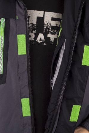 Kurtka narciarska męska Brugi Kurtka męska 4AKU 3.000 Recco grafitowo-czarno-zielona r. L 6
