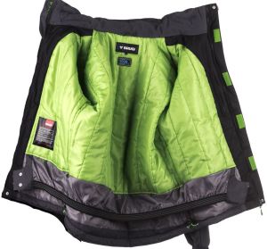 Kurtka narciarska męska Brugi Kurtka męska 4AKU 3.000 Recco grafitowo-czarno-zielona r. L 7