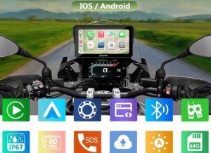 Carpuride Carpuride W602BS Pro Ekran motocyklowy BMW Wonder Wheel CarPlay 6,25" 3