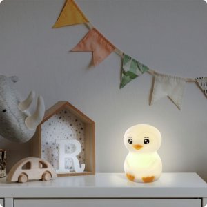 Lampka wtykowa do gniazdka Ansmann Lampka nocna Pingwin Leon aku USB-C 3