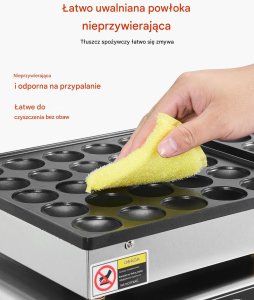 Royalty Line Mini naleśnikarka 50szt 1800W stal nierdzewna regulacja czasu i temp. 5