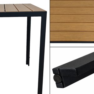 kontrast ALLEN-ST stół ogrodowy 70x70 polywood czarny taras balkon 4