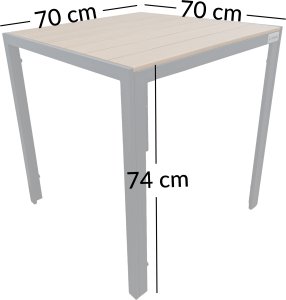 kontrast ALLEN-ST stół ogrodowy 70x70 polywood czarny taras balkon 5