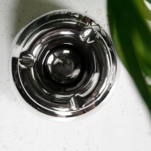 Vilde Popielniczka dolomit srebrna okrągła popielnica 11cm VILDE 489318-S 2