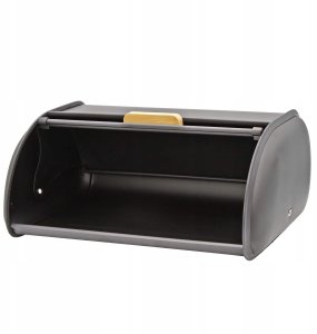 Chlebak Brunbeste Chlebak metalowy pojemnik na chleb pieczywo bułki 35x24x14.5cm czarny BRUNBESTE BB-7702 2