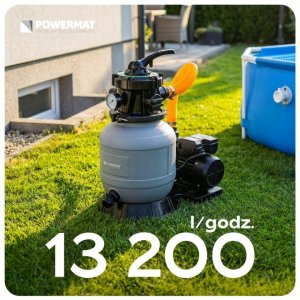 Powermat POMPA PIASKOWA DO BASENU FILTRUJĄCA DO BASENÓW 13200 l/h FILTR TIMER LCD 9